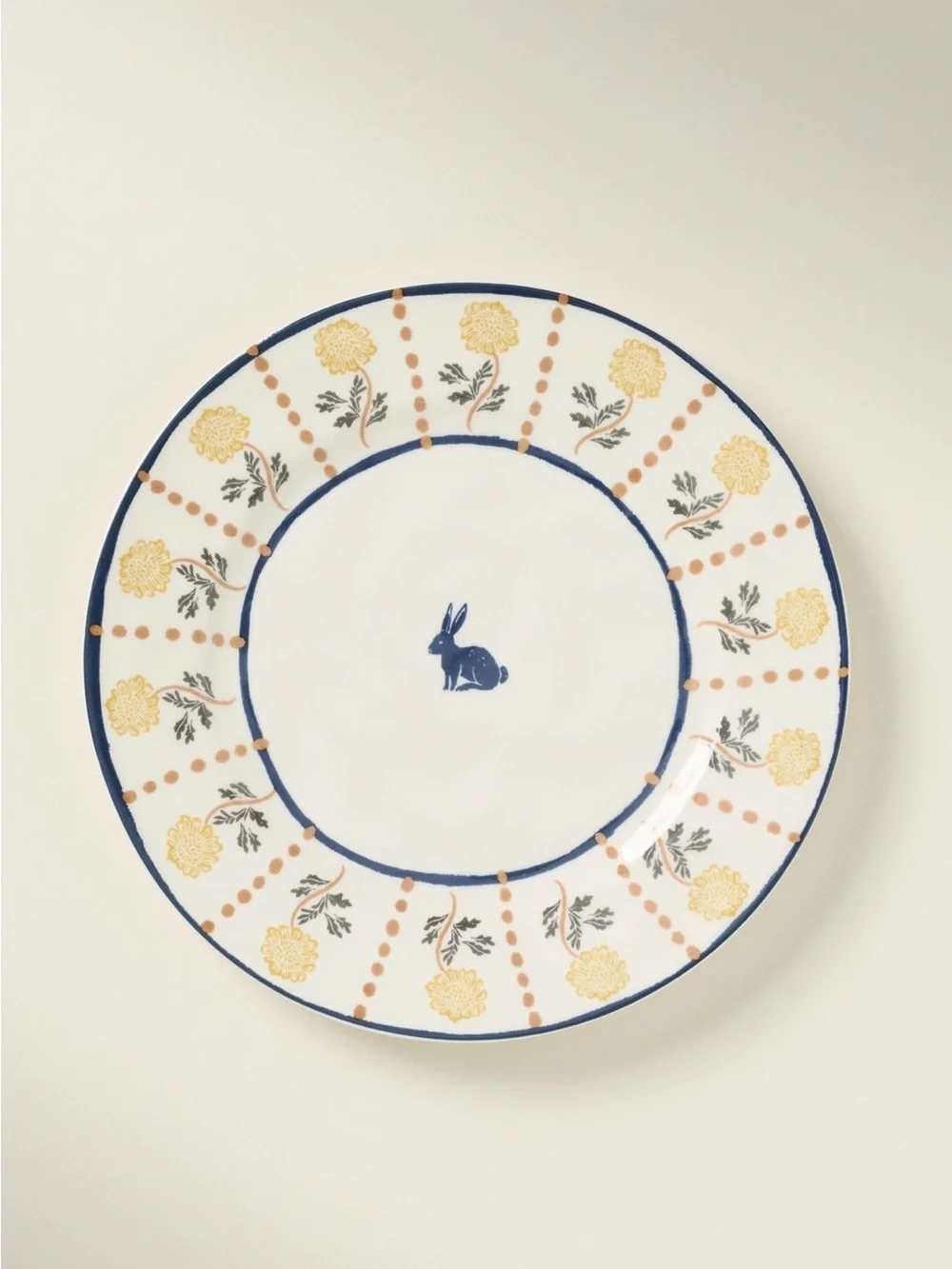 Anthropologie Millie Plate Set Salad Dessert Lunch Farm Bunny Cow Chicken